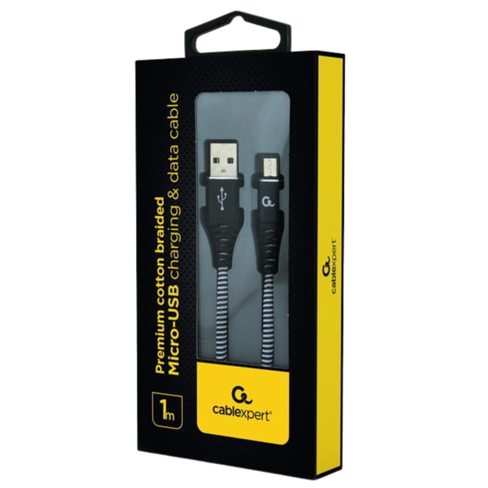 Premium micro-USB laad- & datakabel 'katoen-verpakking Premium micro-USB laad- & datakabel 'katoen-verpakking
