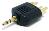 3.5 mm stereo plug naar 2x RCA audio adapterstekker,1.5 m