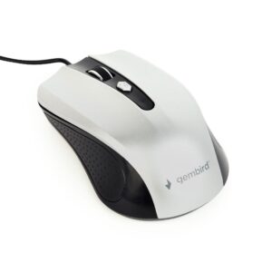 4-knops optische muis, USB, zwart/zilver