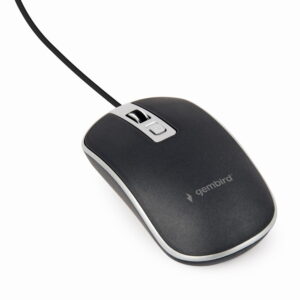 4-knops optische muis, USB, zwart/zilver