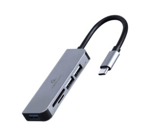 USB Type-C 3-poorts USB-hub (USB3.1 + USB 2.0) met kaartlezer