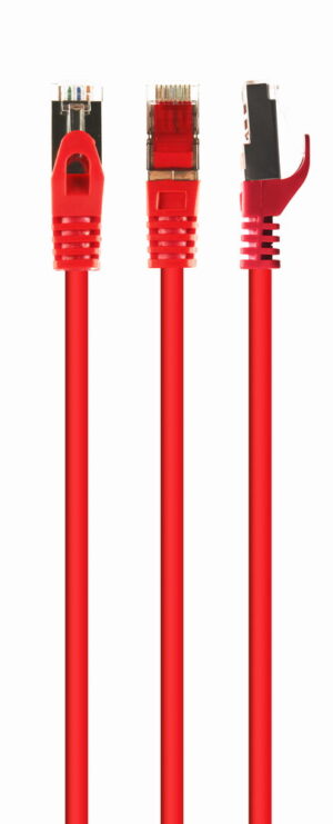S/FTP Cat. 6A LSZH patchkabel, rood, 1m